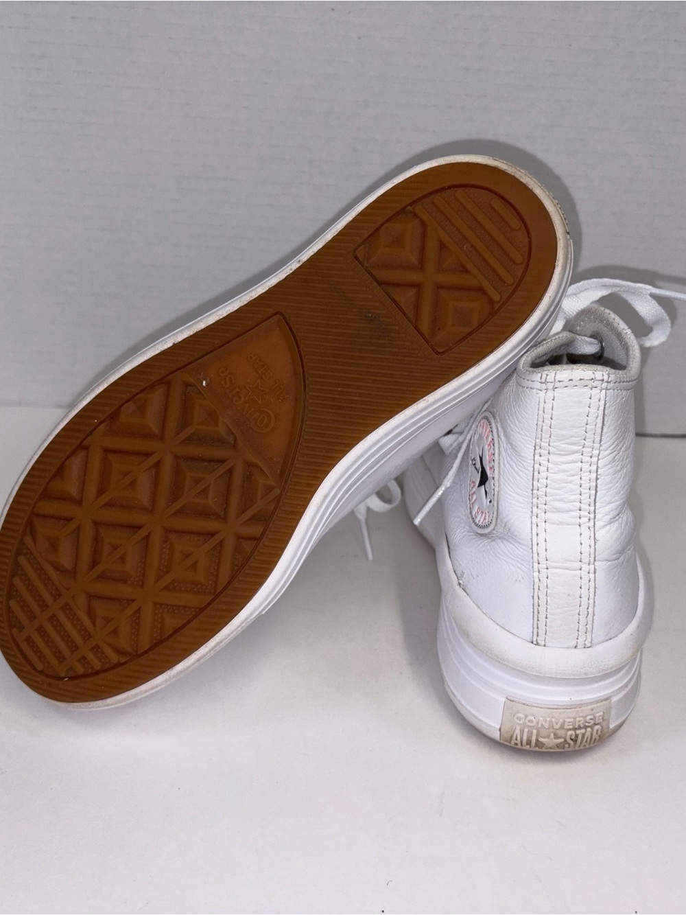 Converse White Women's High-Top Platform Sneakers - Picture 4 of 5